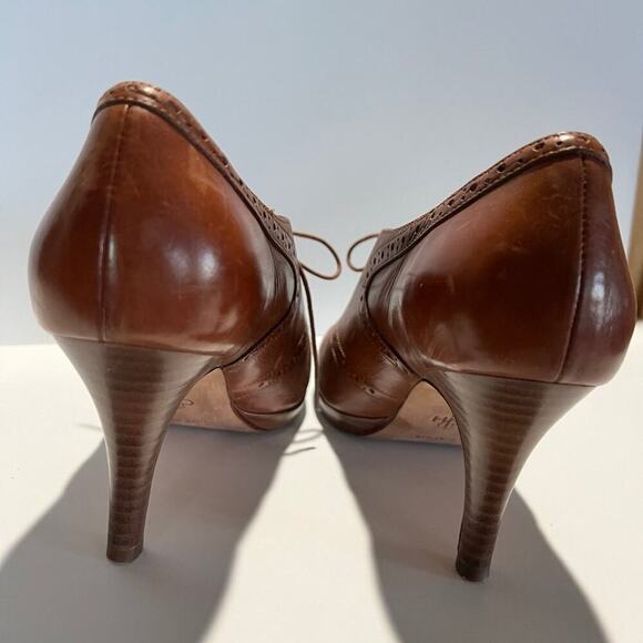COLE HAAN size 7 1/2 B women’s, open toe leather pump - Picture 6 of 12